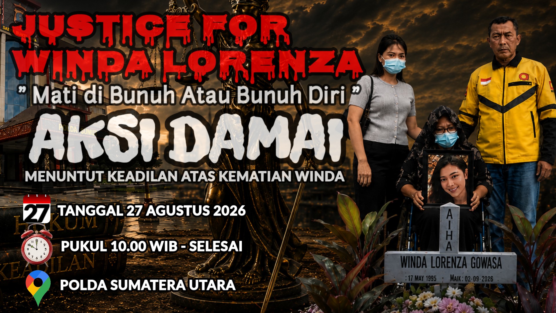 Seorang Ojol Di Medan Mencari Keadilan Atas Kematian “Winda Lorenza“ Anaknya