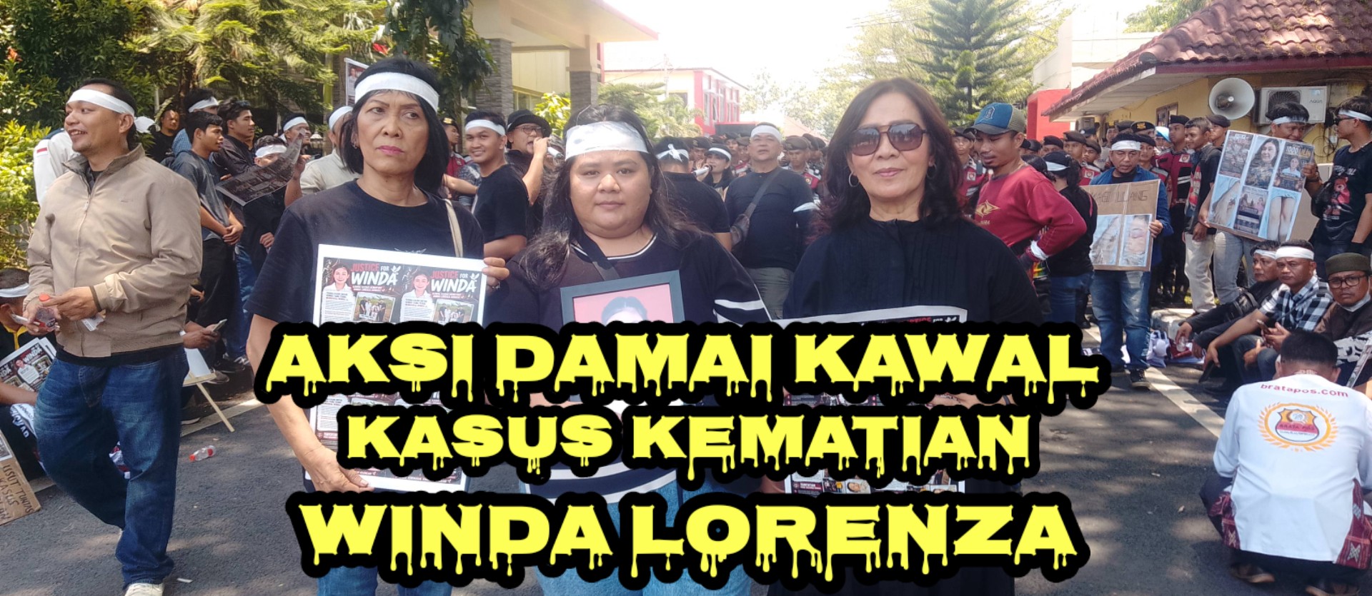 Sejumlah Massa Mendatangi Kantor Mapoldasu Kawal Kasus Kematian Winda Lorenza