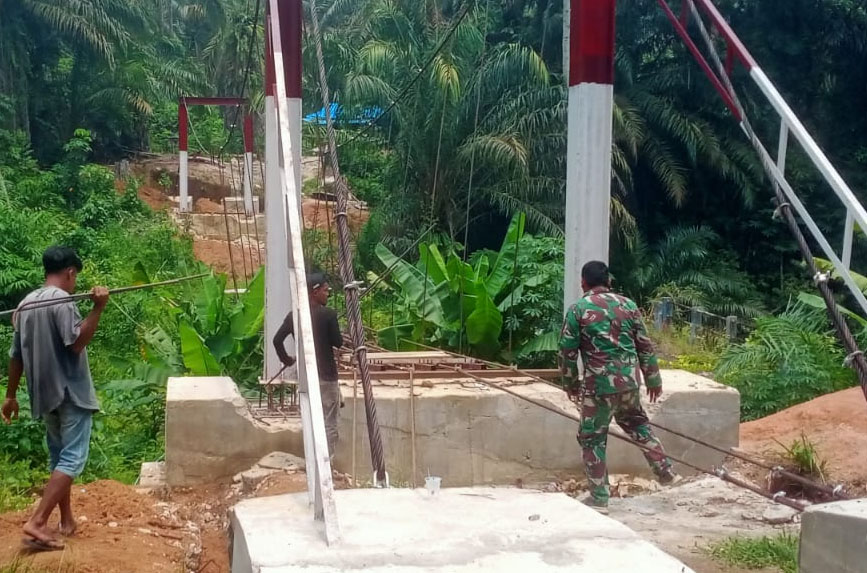 Jembatan Gantung Bosar Galugur Capai 81,6 Persen, Akses Warga Segera Terhubung