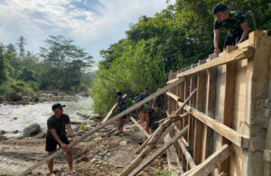 Jembatan Lama Tak Lagi Memadai, Jembatan Modular Sepanjang 30 Meter Dibangun di Lolomoyo Gunungsitoli, Begini Kata Kapendam 1/BB