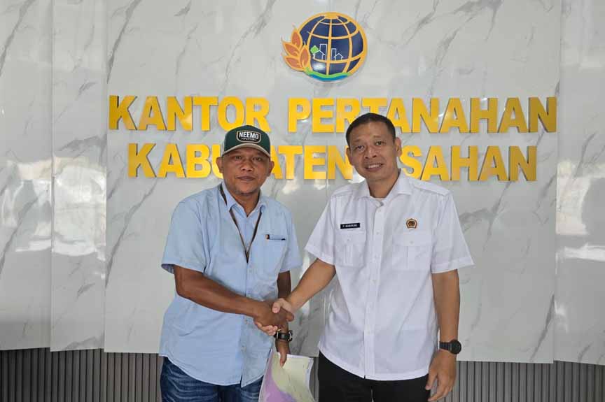 Ketua Koperasi ABS Fadli Harun Bertemu Kakan ATR BPN Asahan Diskusi Tentang Program Tora Di Asahan