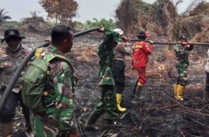 Kodam XIX/Tuanku Tambusai Intensifkan Pemadaman dan Pendinginan Karhutla di Tujuh Lokasi
