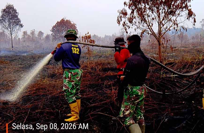 Kodam XIX/Tuanku Tambusai Perkuat Penanganan Karhutla Inhu, Tim Gabungan Tembus Kawasan Hutan