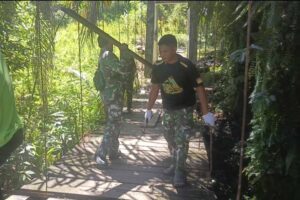 Kodam I/BB : Progres Pembangunan Jembatan Gantung di Sipenggeng Capai 27,5 Persen