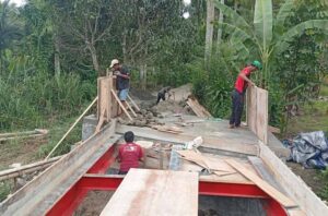 Kodim 0205/TK Progres Pembangunan Jembatan Beton Tahap VII A dan VII B di Desa Pernantin Capai 20 Persen