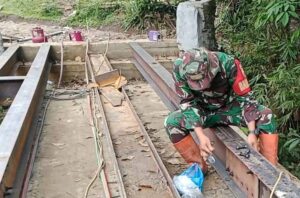 Kodim 0207/Simalungun Pembangunan Jembatan Bah Boluk di Simalungun Capai Progres 41,10 Persen