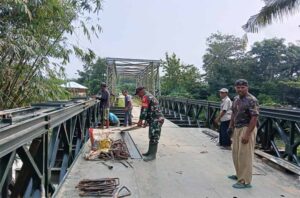 Kodim 0207/Simalungun Percepatan Pembangunan Jembatan Modular Penghubung Dua Wilayah di Simalungun Capai 81,08 Persen