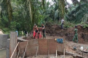 Kodim 0212/TS Percepat Pembangunan Jembatan Beton di Sampuran, Progres Capai 60,10 Persen