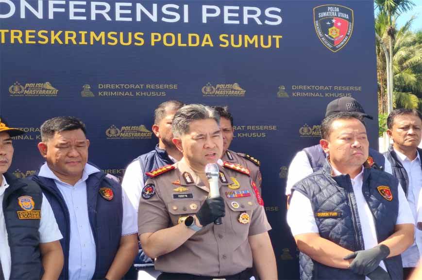 Polda Sumut Gagalkan Pengiriman 144 Ballpress Ilegal Senilai Rp432 Juta di Tol Sergai